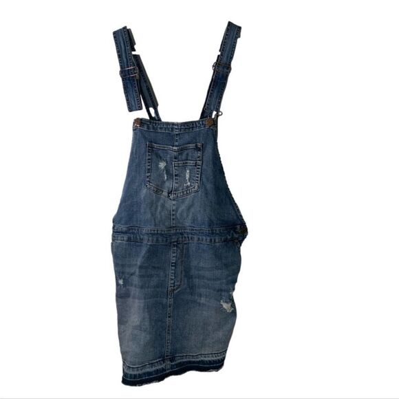 Maurices Medium Blue Denim Overall Dress - Picture 1 of 6